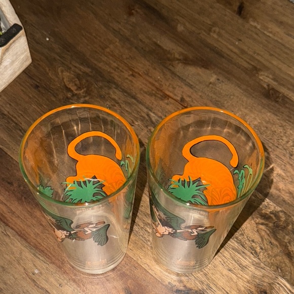 VTG Pepsi/The Jungle Book/Walt Disney World Themed Glasses Set of 2 SHERE KAHN - Picture 10 of 11